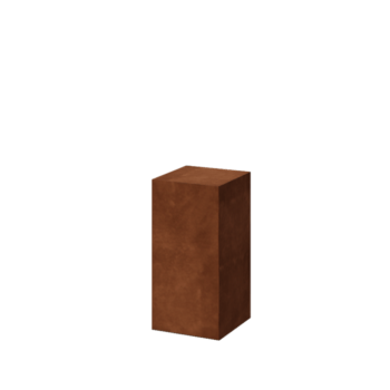 Zoccolo in acciaio corten Ohio 30 x 30 x 60 cm
