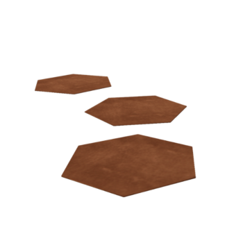 Pietra per gradini in acciaio Corten Esagono 50