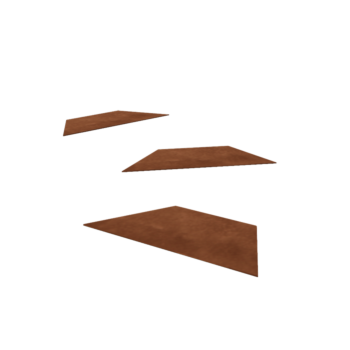 Pietra per gradini in acciaio Corten Esagono HH 50