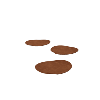 Passo giapponese in acciaio corten - Organico - 30 x 30 cm