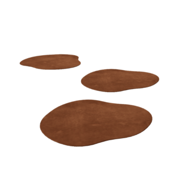 Passo giapponese in acciaio corten - Organico - 50 x 50 cm