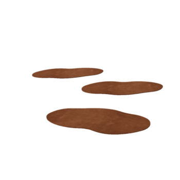 Passo giapponese in acciaio corten - Organico - 50 x 25 cm
