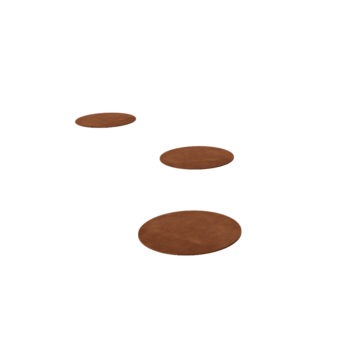 Pietra per gradini in acciaio Corten Girare 25