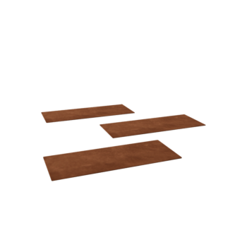 Pietra per gradini in acciaio Corten Rettangolo 60 x 25 cm