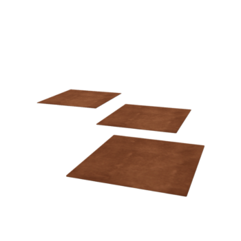 Pietra per gradini in acciaio Corten Piazza 50 x 50 cm