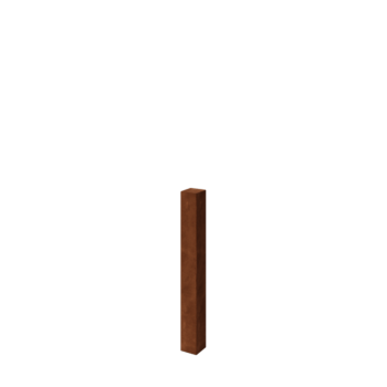 Palo per recinzione da giardino in acciaio corten 100 cm