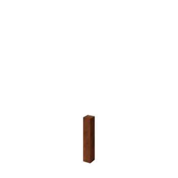 Palo per recinzione da giardino in acciaio corten 60 cm