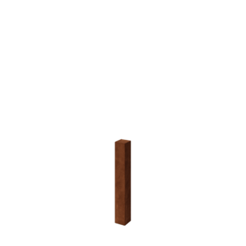 Palo per recinzione da giardino in acciaio corten 80 cm