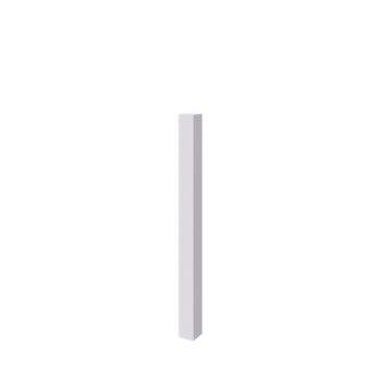 Palo divisorio da giardino in acciaio - 12 x 12 x 150 cm - RAL9010 opaco (bianco)