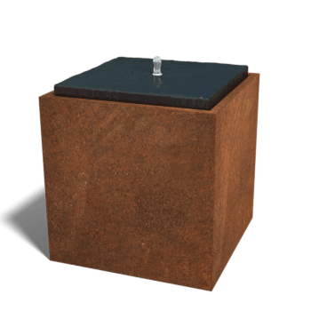 Gioco d'acqua in acciaio Corten 80 x 80 x 80 cm