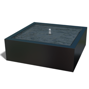 Fontana in alluminio - Lyra - 120 x 120 x 40 cm - Altri colori RAL - Con Illuminazione LED