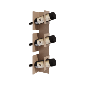 Portabottiglie in acciaio - Veneto - 10 x 13 x 60 cm - Sand look