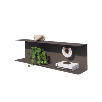 Mensola da parete in acciaio - Forma a C - 100 x 20 x 28 cm - RAL7016 opaco (grigio antracite)