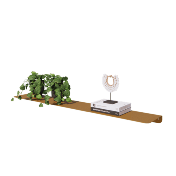 Mensola da parete in acciaio - Forma a L - 120 x 20 x 5 cm - Gold