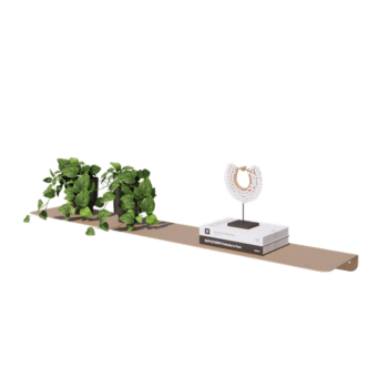 Mensola da parete in acciaio - Forma a L - 120 x 20 x 5 cm - Sand look