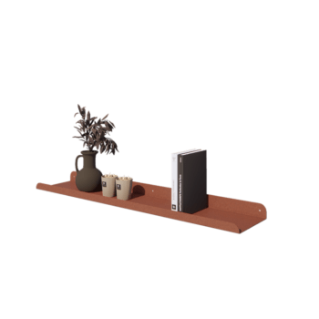 Mensola da parete in acciaio - Forma a U - 100 x 20 x 5 cm - Corten look