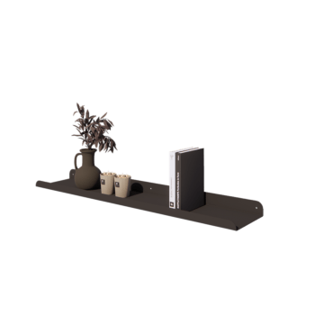 Mensola da parete in acciaio - Forma a U - 100 x 20 x 5 cm - RAL9005 opaco (nero)