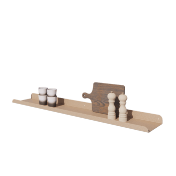 Mensola da parete in acciaio - Forma a U - 120 x 20 x 5 cm - Sand look