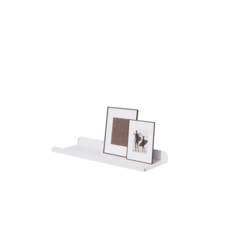 Mensola da parete in acciaio - Forma a U - 60 x 20 x 5 cm - RAL9010 opaco (bianco)