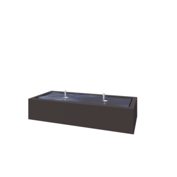 Fontana in alluminio - Lyra - 200 x 80 x 40 cm - RAL7016 opaco (grigio antracite) - Con Illuminazione LED