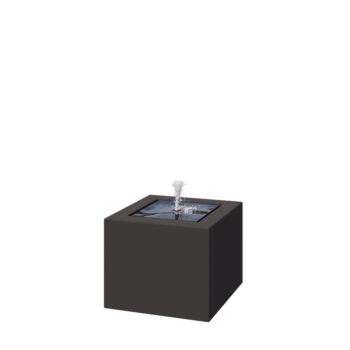 Fontana in alluminio - Lyra - 50 x 50 x 40 cm - RAL7016 opaco (grigio antracite) - Con Illuminazione LED
