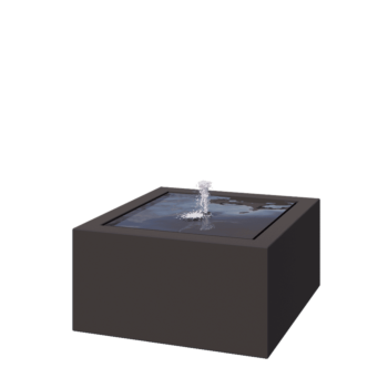 Fontana in alluminio - Lyra - 80 x 80 x 40 cm - RAL7016 opaco (grigio antracite) - Con Illuminazione LED