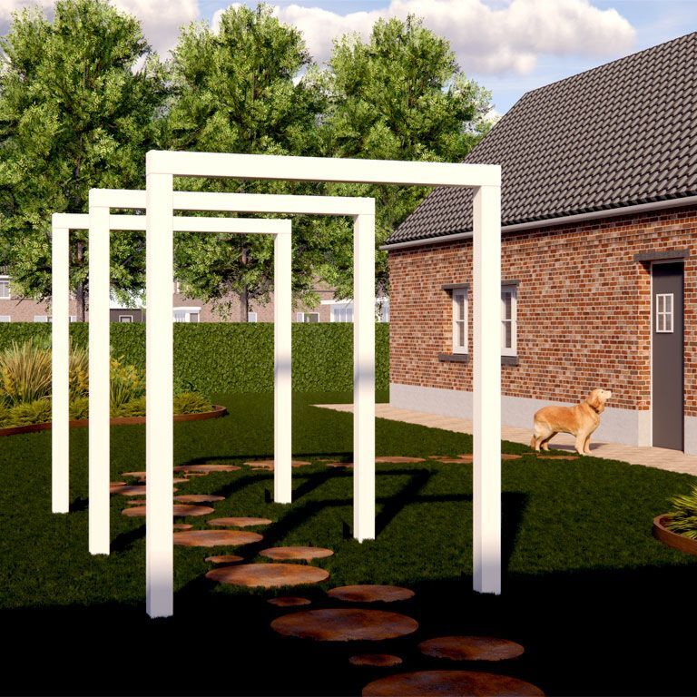 Pergola dritta in acciaio verniciato a polvere 250 cm