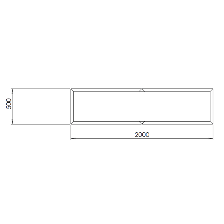 Fioriera in acciaio verniciato a polvere Texas xxl 200 x 50 cm