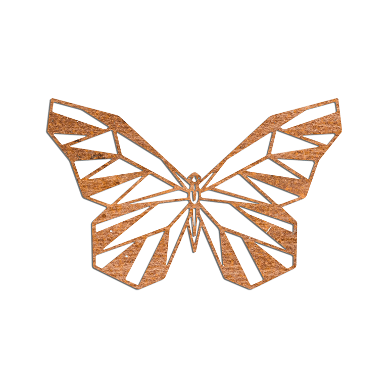 Decorazione da parete in acciaio Corten Farfalla 2.0