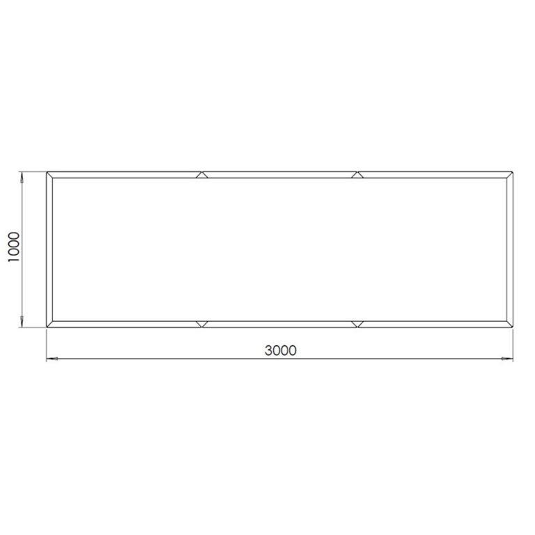 Fioriera in acciaio verniciato a polvere Texas xxl 300 x 100 cm