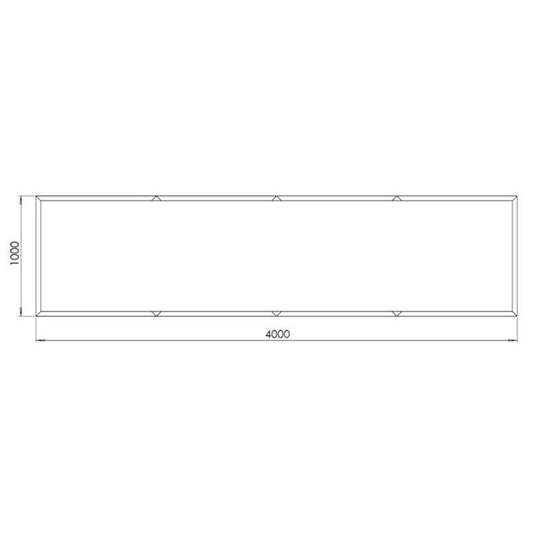 Fioriera in acciaio verniciato a polvere Texas xxl 400 x 100 cm