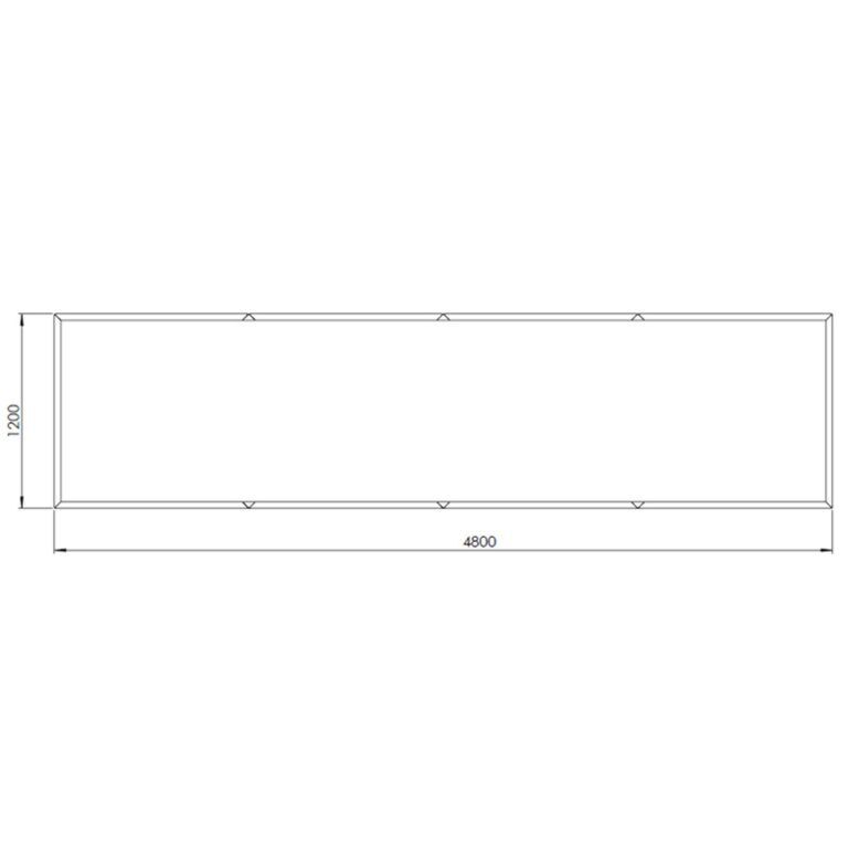 Fioriera in acciaio verniciato a polvere Texas xxl 480 x 120 cm