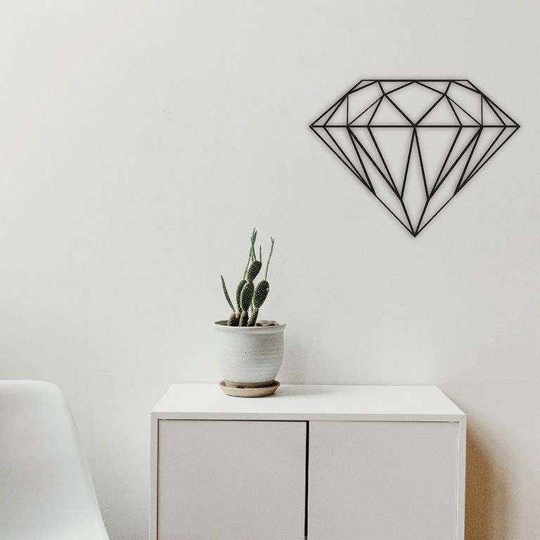 Decorazione da parete in metallo Diamante *FINO AD ESAURIMENTO SCORTE