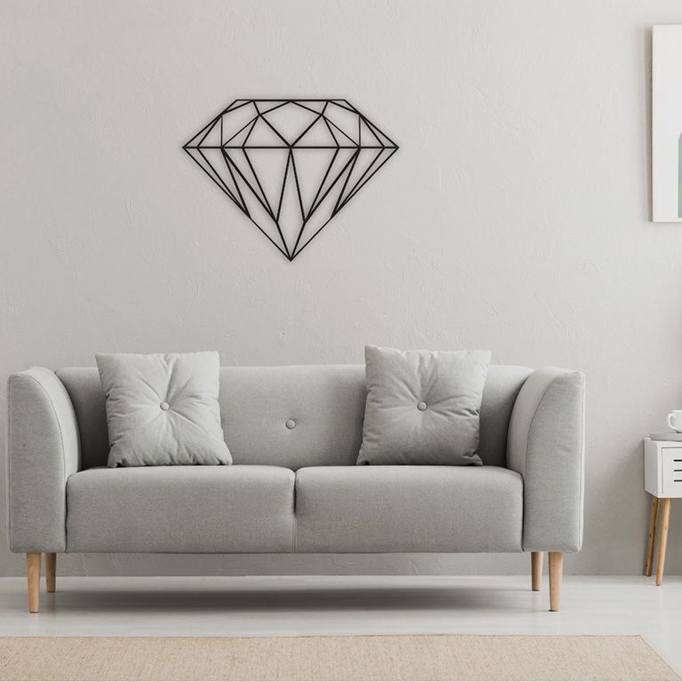 Decorazione da parete in metallo Diamante *FINO AD ESAURIMENTO SCORTE