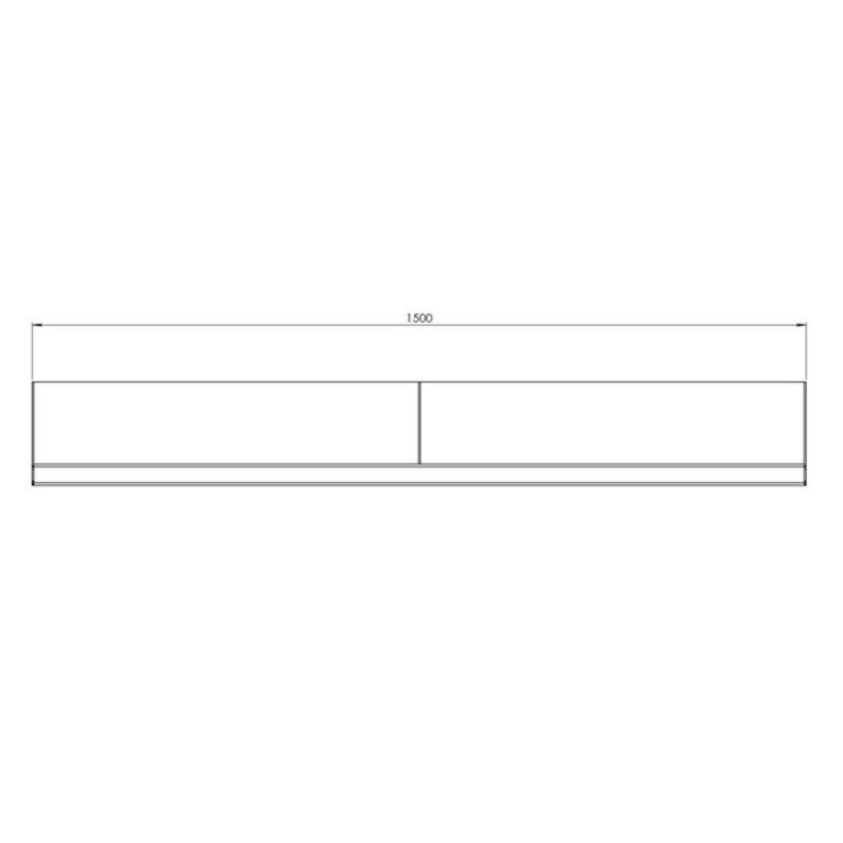 Muro di sostegno diritto in acciaio Corten 150 cm (altezza 30 cm)