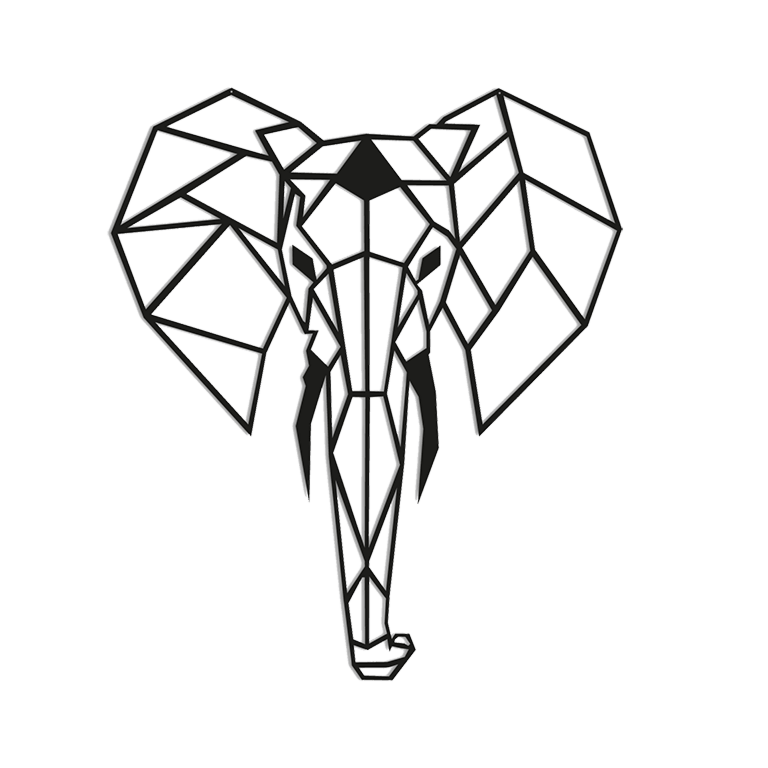 Decorazione da parete in metallo Elefante 2.0