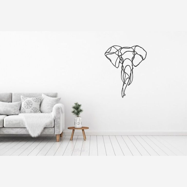 Decorazione da parete in metallo Elefant 1.0
