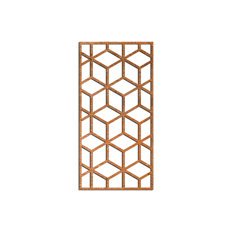 Decorazione da parete in acciaio Corten Motivo Geometrico 2.0