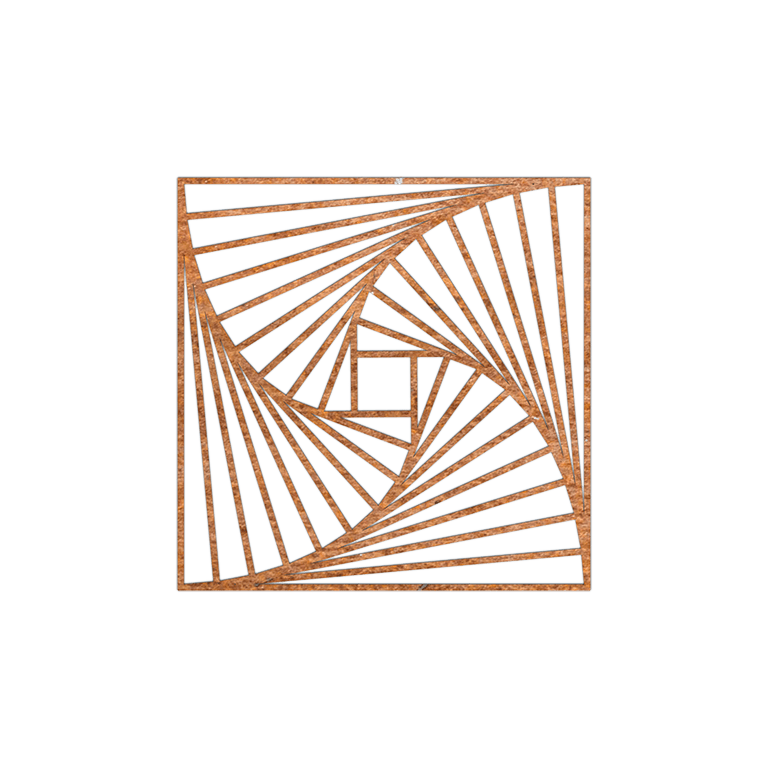 Decorazione da parete in acciaio Corten Motivo Geometrico 3.0