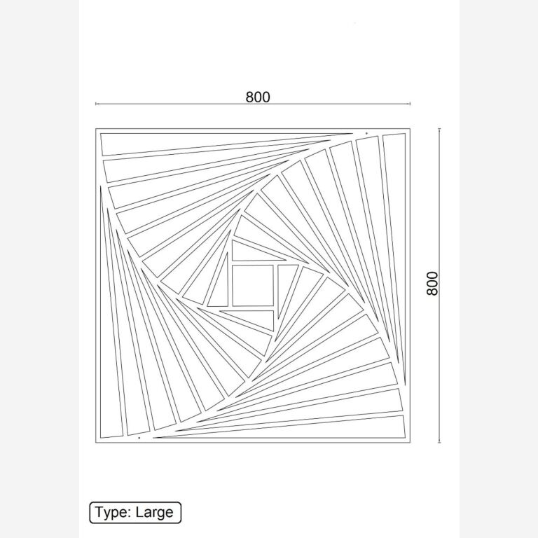 Decorazione da parete in metallo Motivo Geometrico 3.0