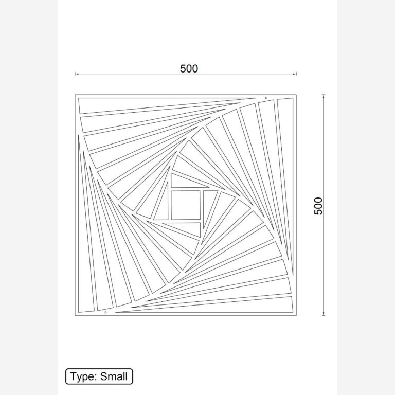 Decorazione da parete in metallo Motivo Geometrico 3.0
