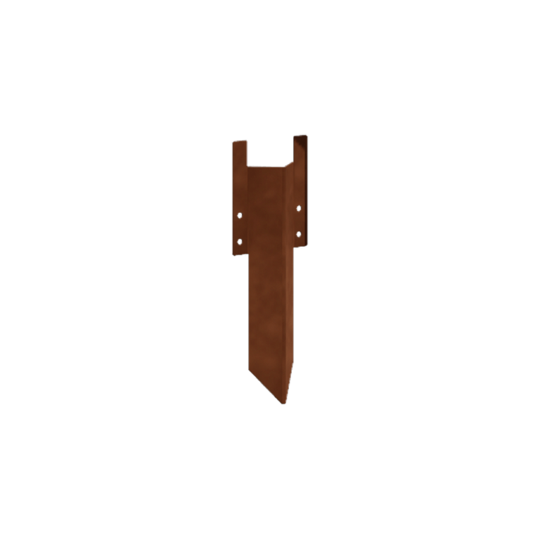 Picchetto di fissaggio in acciaio corten - Altezza bordura da giardino 12 / 15 cm