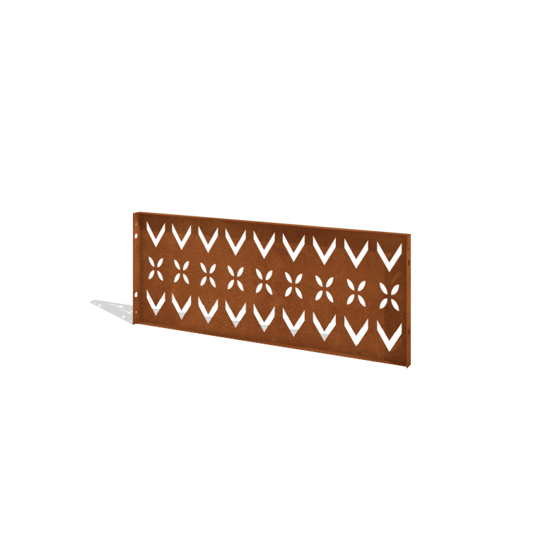 Recinzione in acciaio corten H pannello V 120 x 47,5 cm