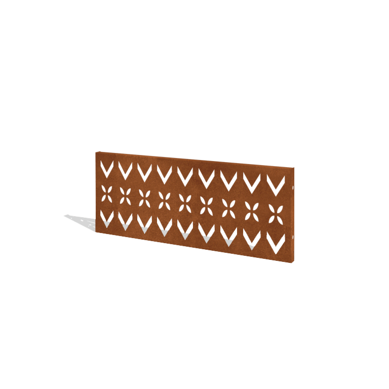 Recinzione in acciaio corten H pannello V 120 x 47,5 cm