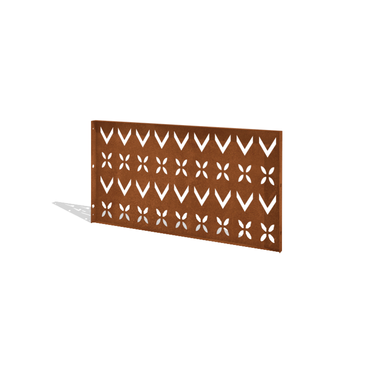 Recinzione in acciaio corten H - Panello V - 120 x 63,3 cm