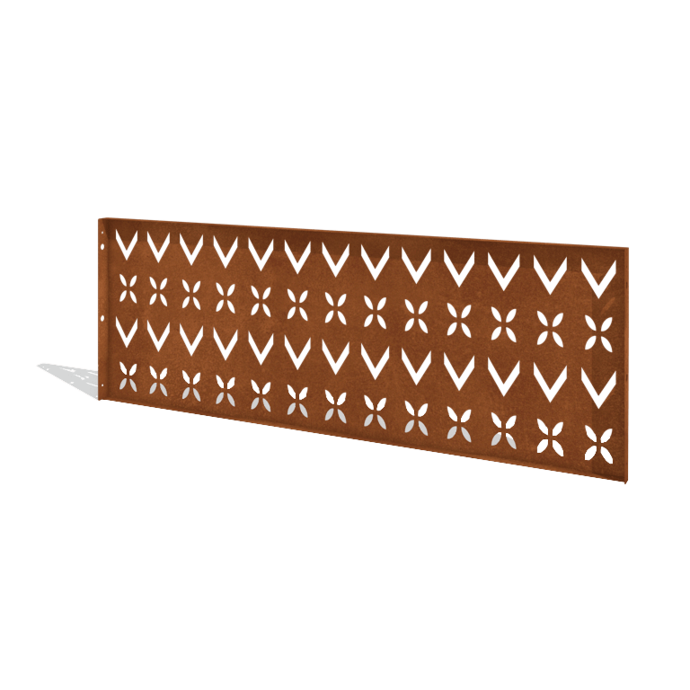 Recinzione in acciaio corten H pannello V 180 x 63,3 cm