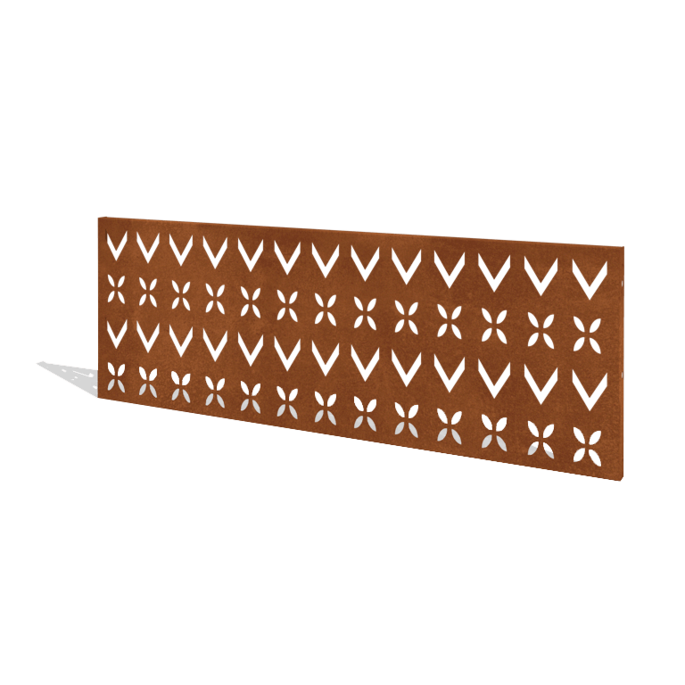 Recinzione in acciaio corten H pannello V 180 x 63,3 cm