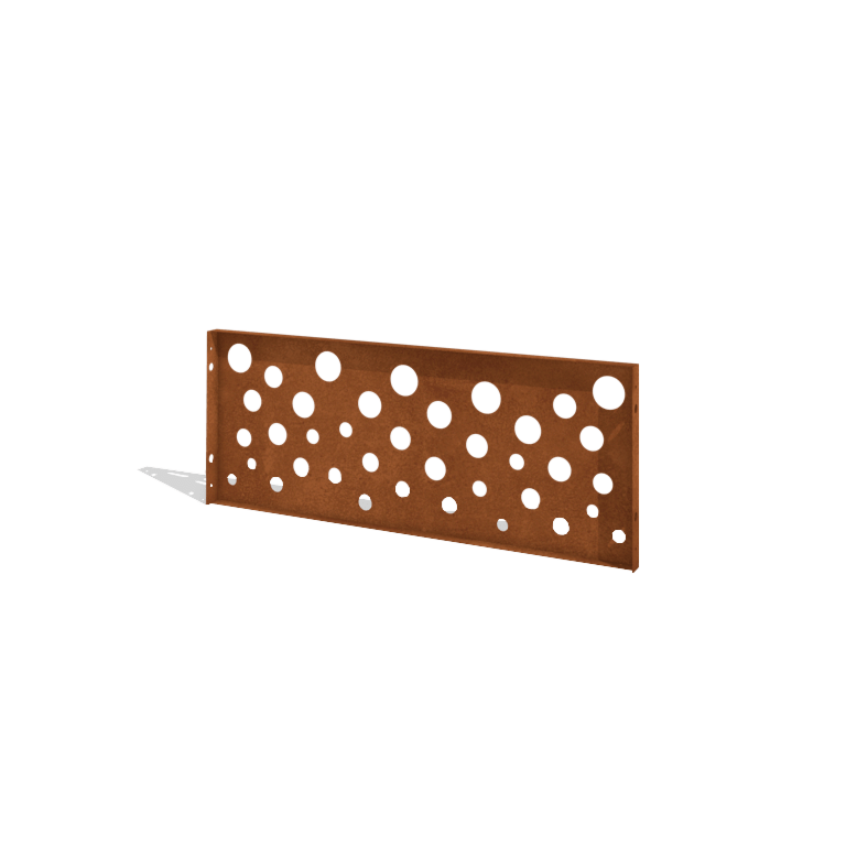 Recinzione in acciaio corten H pannello B 120 x 47,5 cm