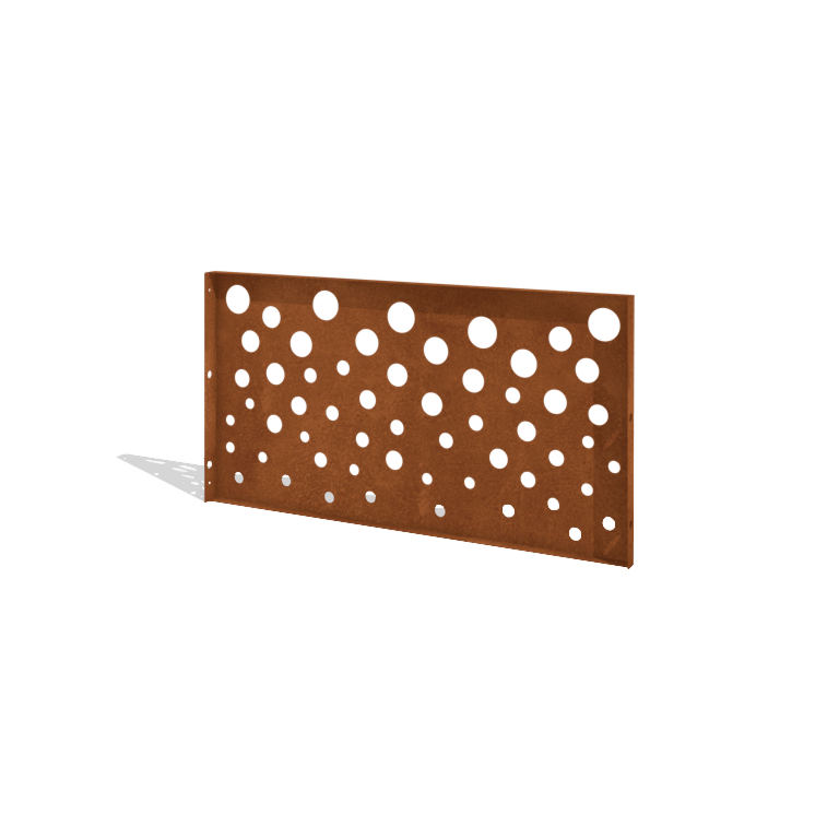 Recinzione in acciaio corten H pannello B 120 x 63,3 cm