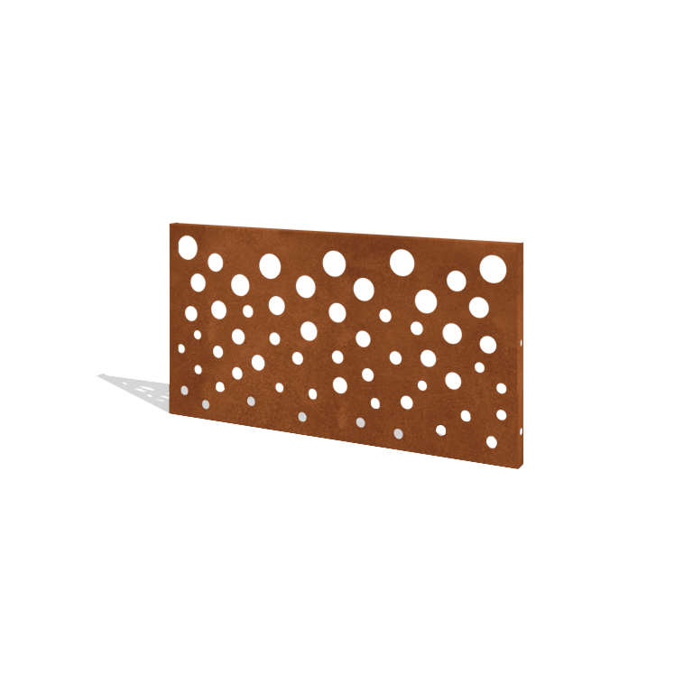 Recinzione in acciaio corten H pannello B 120 x 63,3 cm